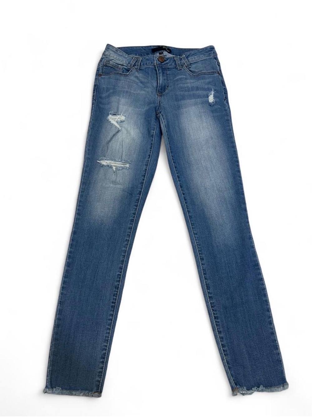 1822 Denim Women’s Size 4 Distressed Jeans Medium Wash Raw Hem